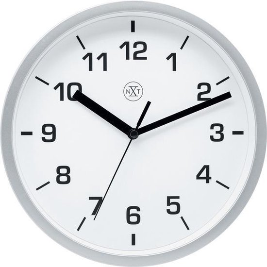 Wandklok Nxt Diameter 20cm Kunststof Zilver,te Wijzerplaat - Silver