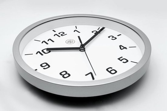 Wandklok Nxt Diameter 20cm Kunststof Zilver,te Wijzerplaat - Silver