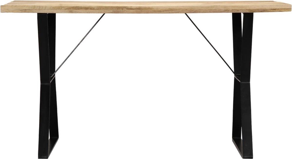 Vidaxl Eettafel 140x80x76 Cm Massief Mangohout - Bruin
