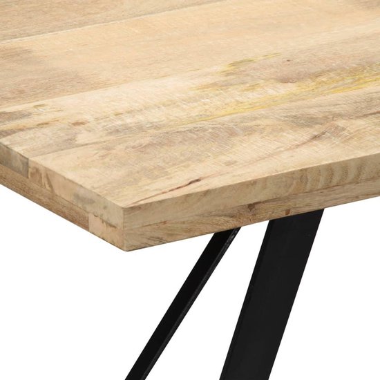 Vidaxl Eettafel 140x80x76 Cm Massief Mangohout - Bruin