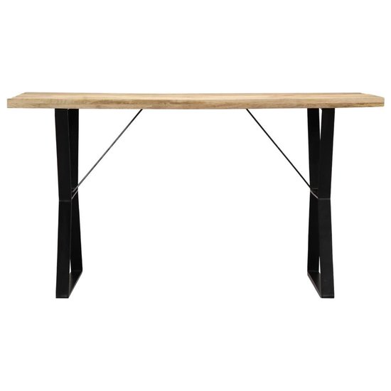 Vidaxl Eettafel 140x80x76 Cm Massief Mangohout - Bruin