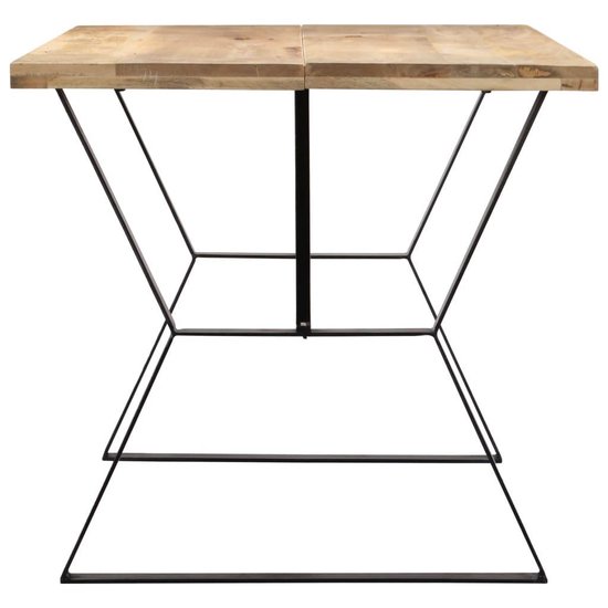 Vidaxl Eettafel 140x80x76 Cm Massief Mangohout - Bruin
