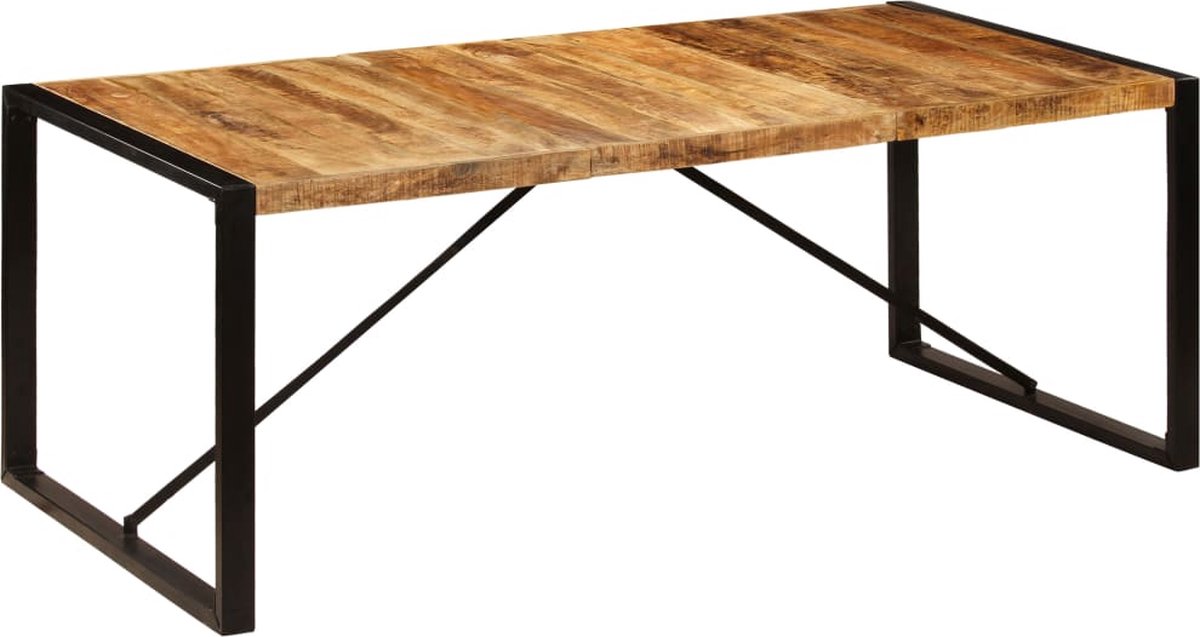 Vidaxl Eettafel 200x100x75 Cm Massief Mangohout - Bruin