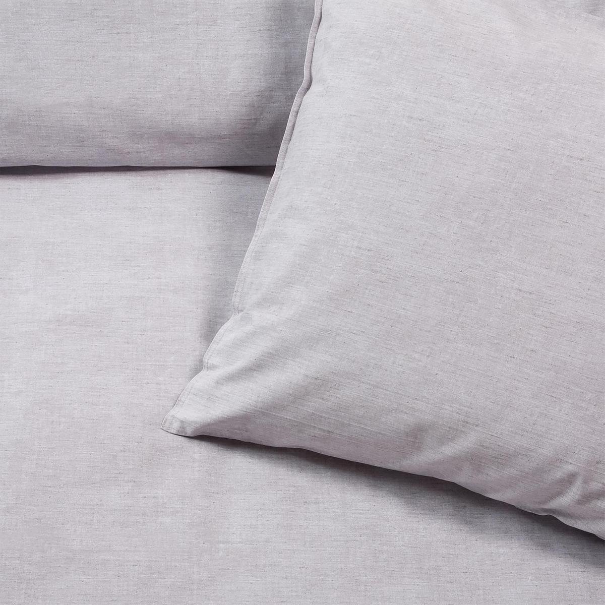Damai Organic Birk Dekbedovertrek - 1-persoons (140x200/220 Cm + 1 Sloop) - Katoen - Grey - Grijs