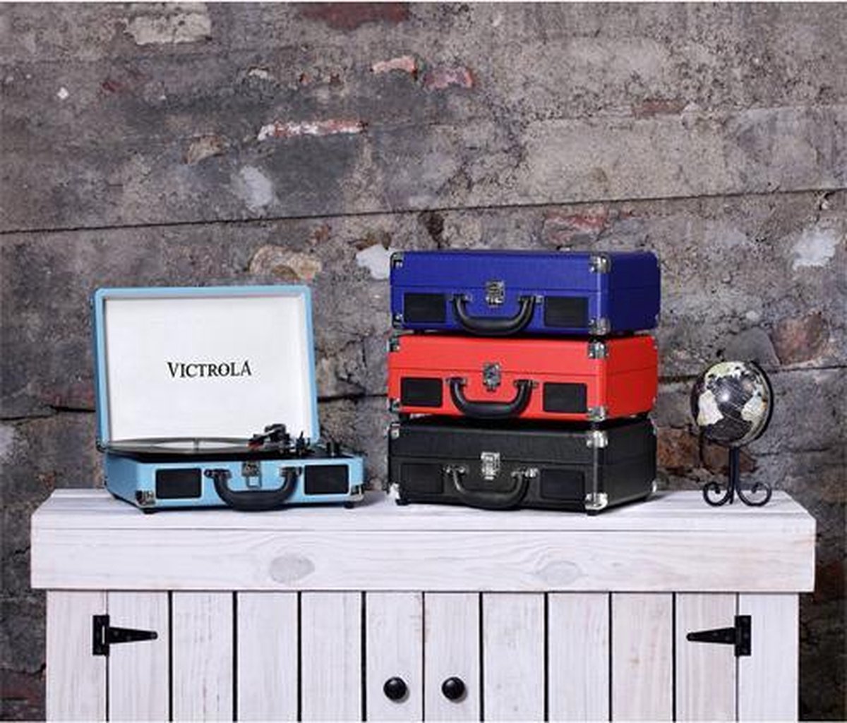 Victrola Vsc-550 BtUsb Retro Platenspeler Met Vintage Opdruk - Wit