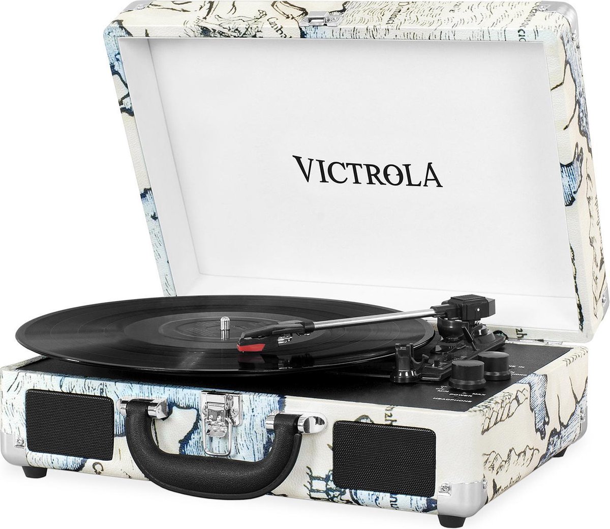 Victrola Vsc-550 BtUsb Retro Platenspeler Met Vintage Opdruk - Wit