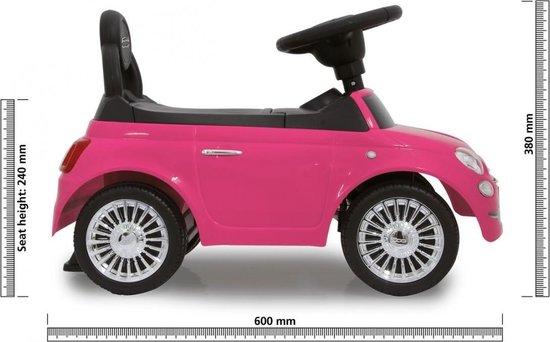 Jamara Loopauto Fiat500 60 X 27,5 X 38 Cm - Roze