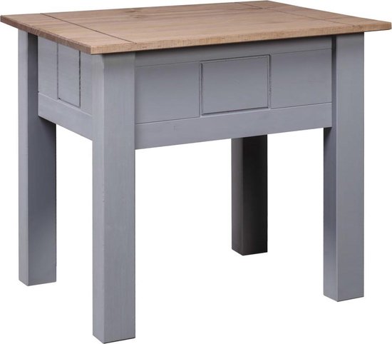 Vidaxl Nachtkastje Panama Range 50,5x50,5x52,5 Cm Grenenhout - Gris