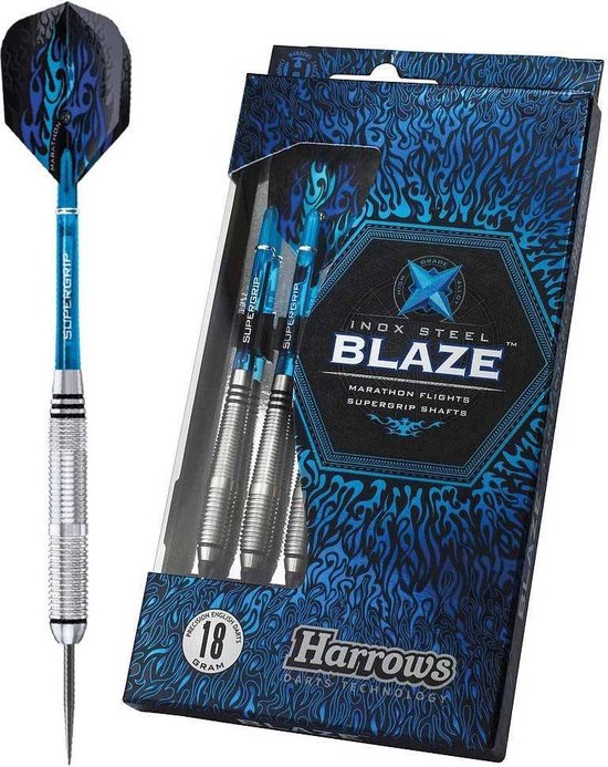 Harrows Dartpijlen Blaze Inox Steel Steeltip - Blauw
