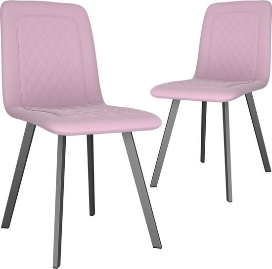 Vidaxl Eetkamerstoelen 2 St Fluweel - Roze