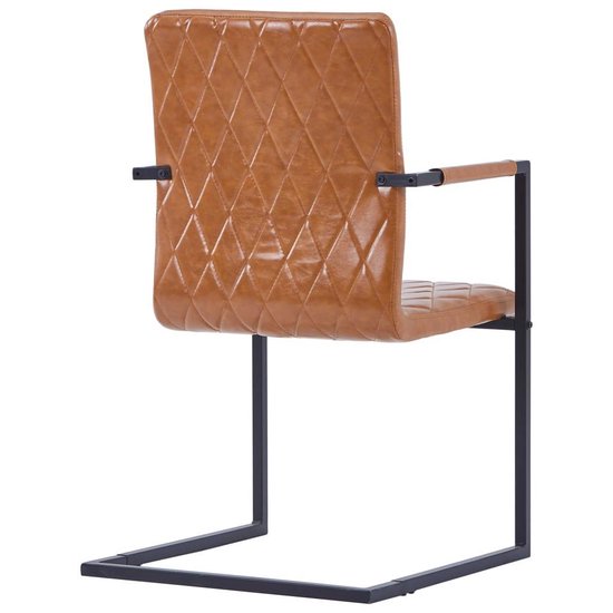 Vidaxl Eetkamerstoelen 6 St Kunstleer Cognackleurig - Bruin