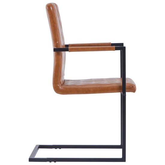 Vidaxl Eetkamerstoelen 6 St Kunstleer Cognackleurig - Bruin
