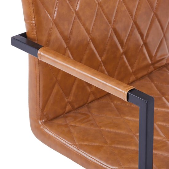 Vidaxl Eetkamerstoelen 6 St Kunstleer Cognackleurig - Bruin