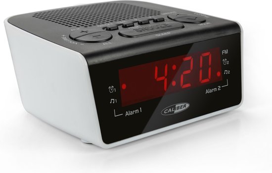 Caliber Wekker Met Fm Radio En Dual Alarm - Zwart (Hcg015) - Wit