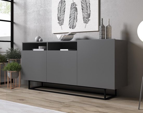 Meubella - Dressoir Eos 180 Cm - Grijs