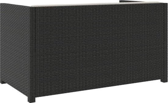 Vidaxl 5-delige Loungeset Met Kussens Poly Rattan - Zwart