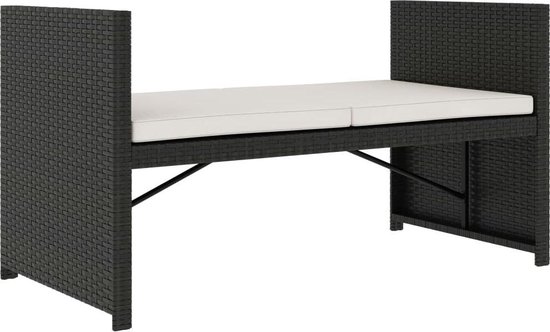 Vidaxl 5-delige Loungeset Met Kussens Poly Rattan - Zwart