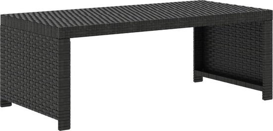 Vidaxl 5-delige Loungeset Met Kussens Poly Rattan - Zwart