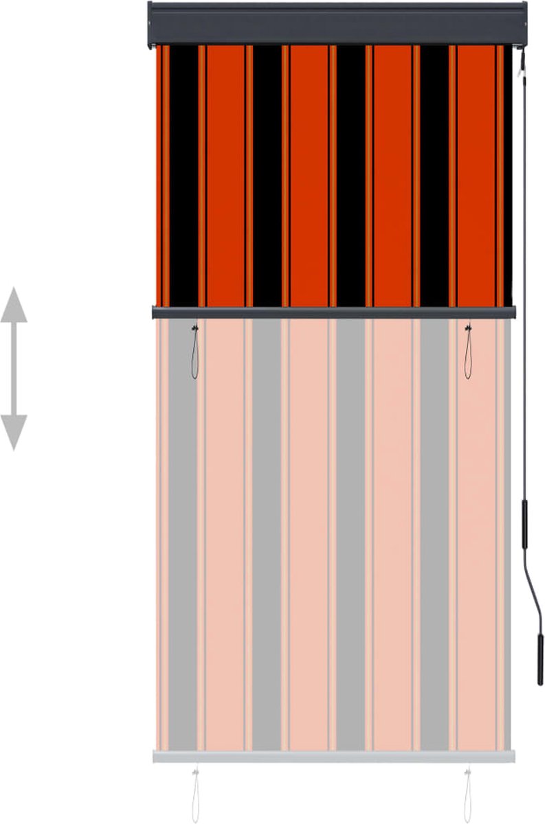 Vidaxl Rolgordijn Voor Buiten 80x250 Cm En - Oranje