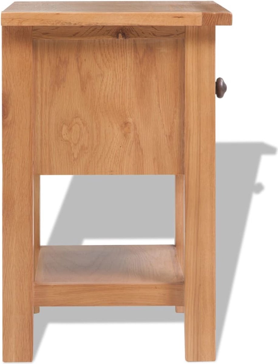 Vidaxl Nachtkastjes 2 St 36x30x47 Cm Massief Eikenhout - Bruin