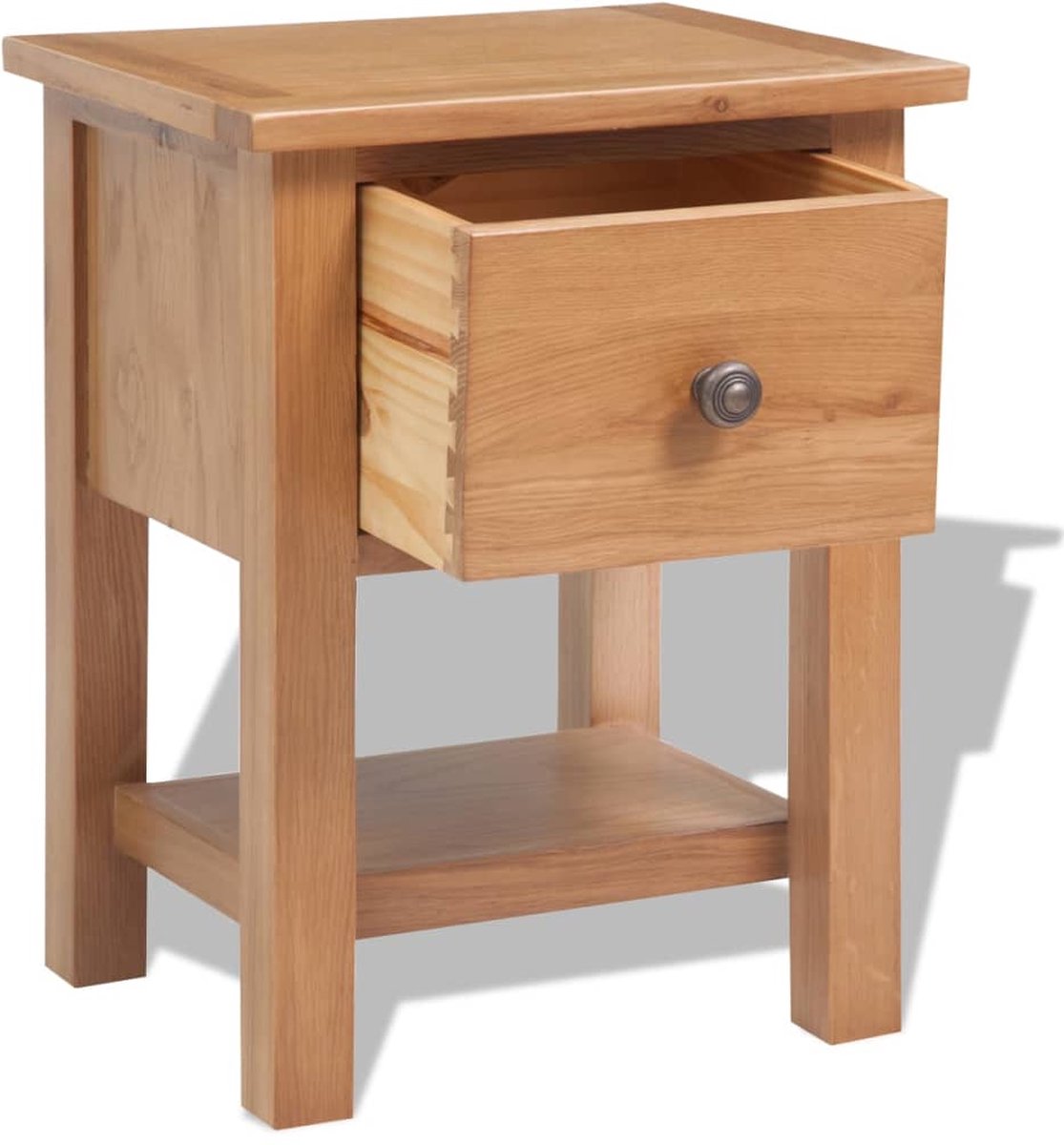 Vidaxl Nachtkastjes 2 St 36x30x47 Cm Massief Eikenhout - Bruin