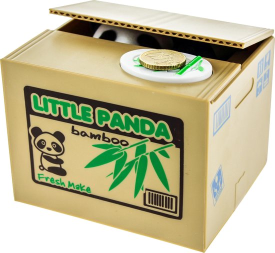 United Entertainment Spaarpot Panda Bank - Zwart