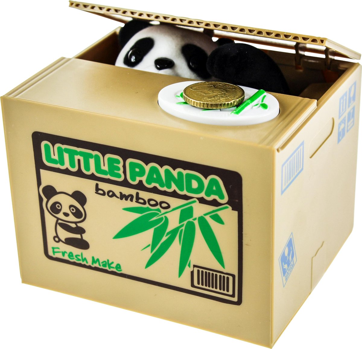 United Entertainment Spaarpot Panda Bank - Zwart