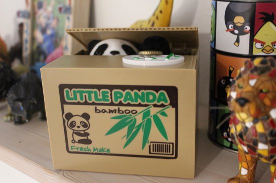 United Entertainment Spaarpot Panda Bank - Zwart