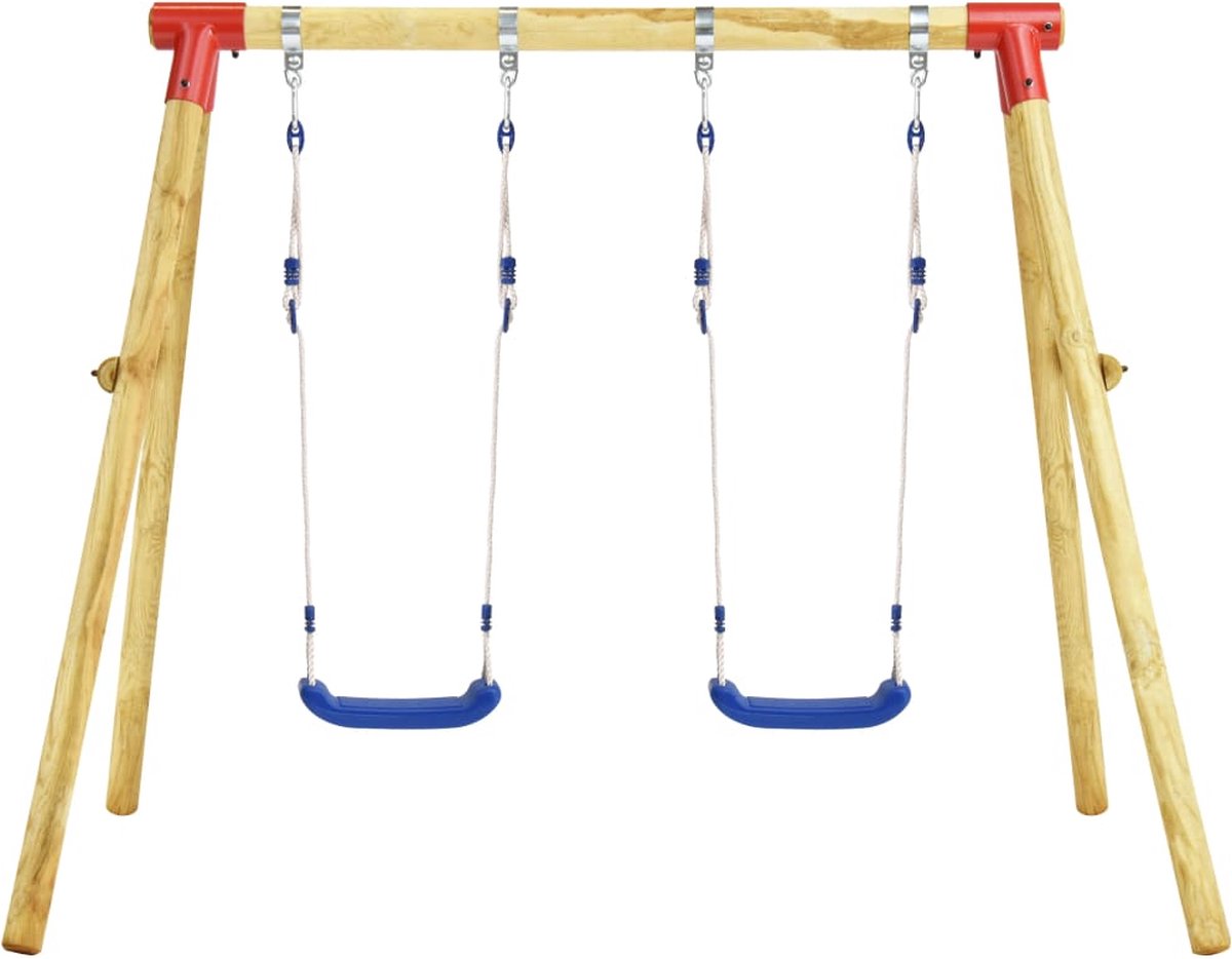 Vidaxl Schommelset 230x130x166 Cm Grenenhout - Bruin