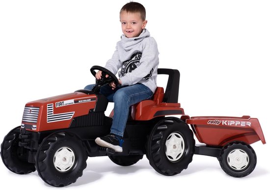 Rolly Toys Traptractor Rollyfarmtrac Fiat Centenario 150 Cm - Rood