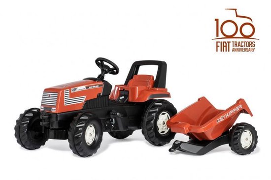 Rolly Toys Traptractor Rollyfarmtrac Fiat Centenario 150 Cm - Rood