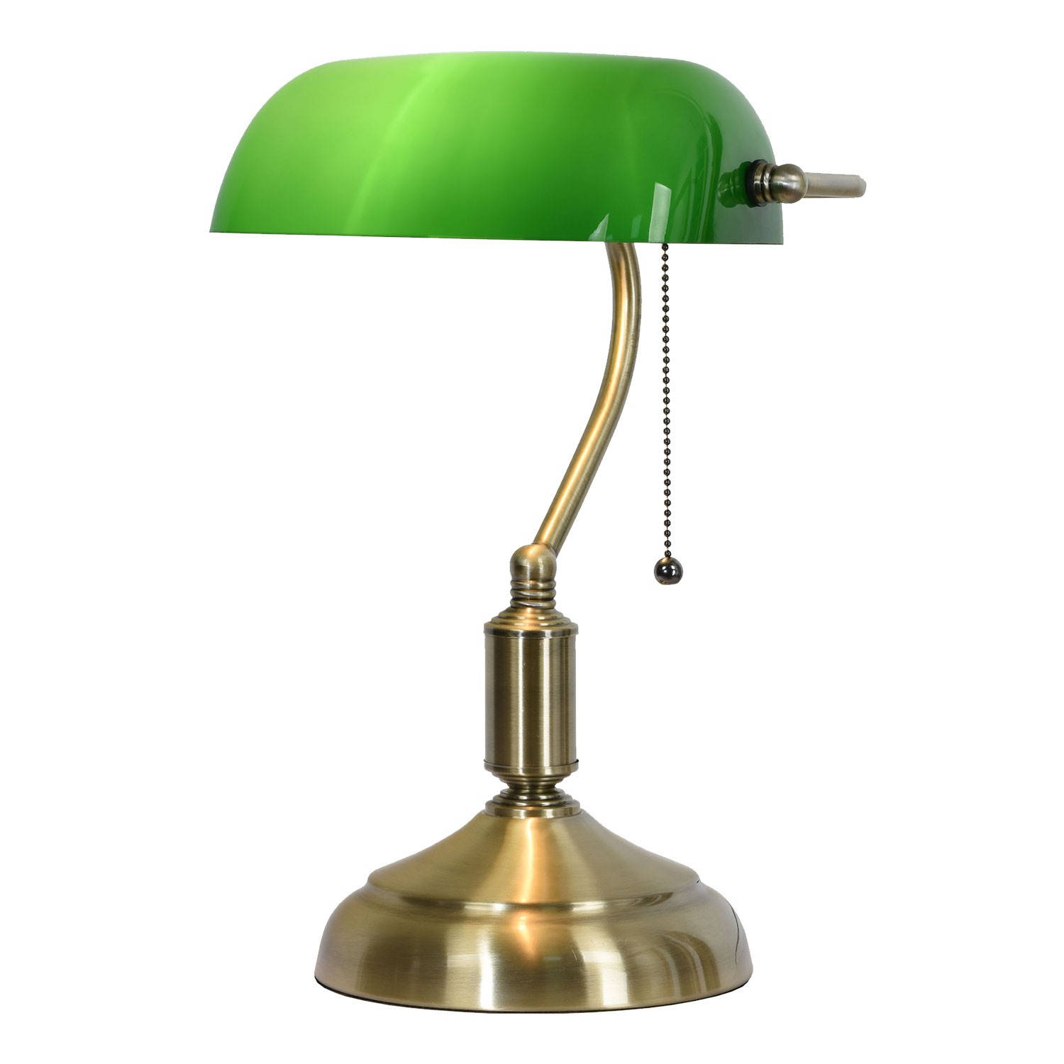 Clayre & Eef Lumilamp Bureaulamp 27*17*41 Cm E27/max 1*60w Metaal / Glas 5ll-5104 - Groen