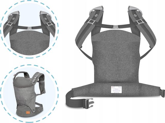 Lionelo Margareet - Draagzak - 20 Kg - Wave - Grijs