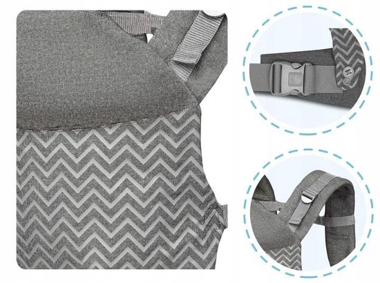 Lionelo Margareet - Draagzak - 20 Kg - Wave - Grijs