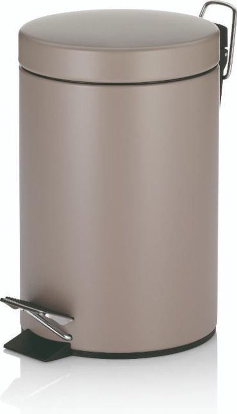 Kela Monaco Pedaal Afvalemmer - 3 Liter - Bruin
