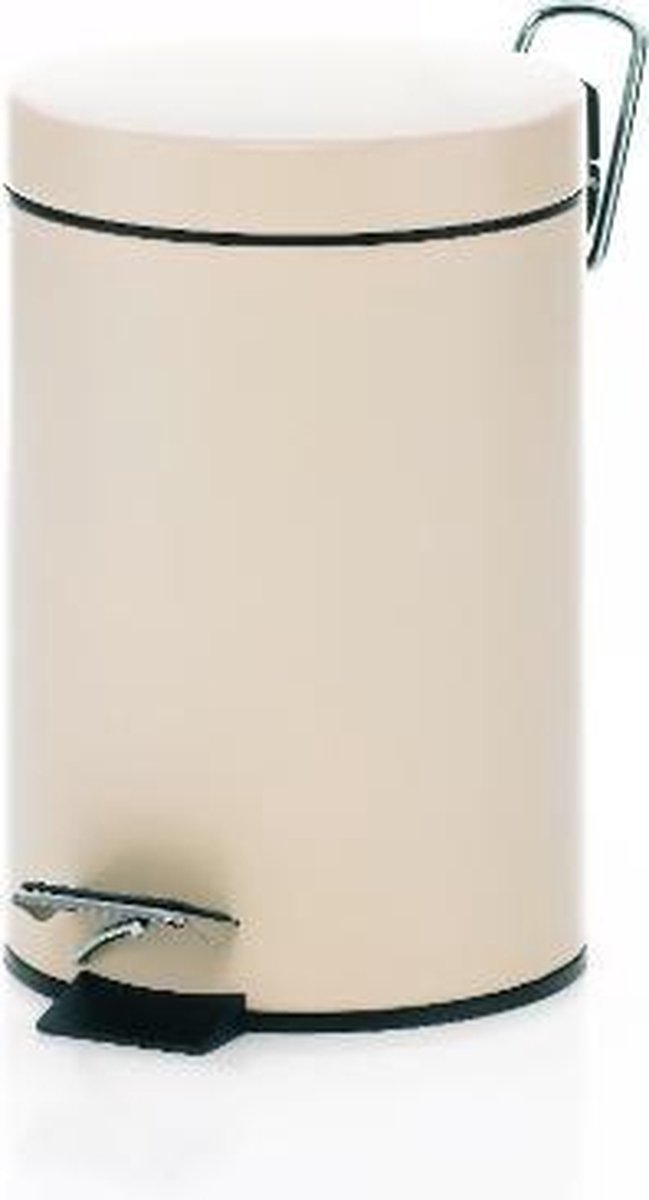 Kela Monaco Pedaal Afvalemmer - 3 Liter - Créme -