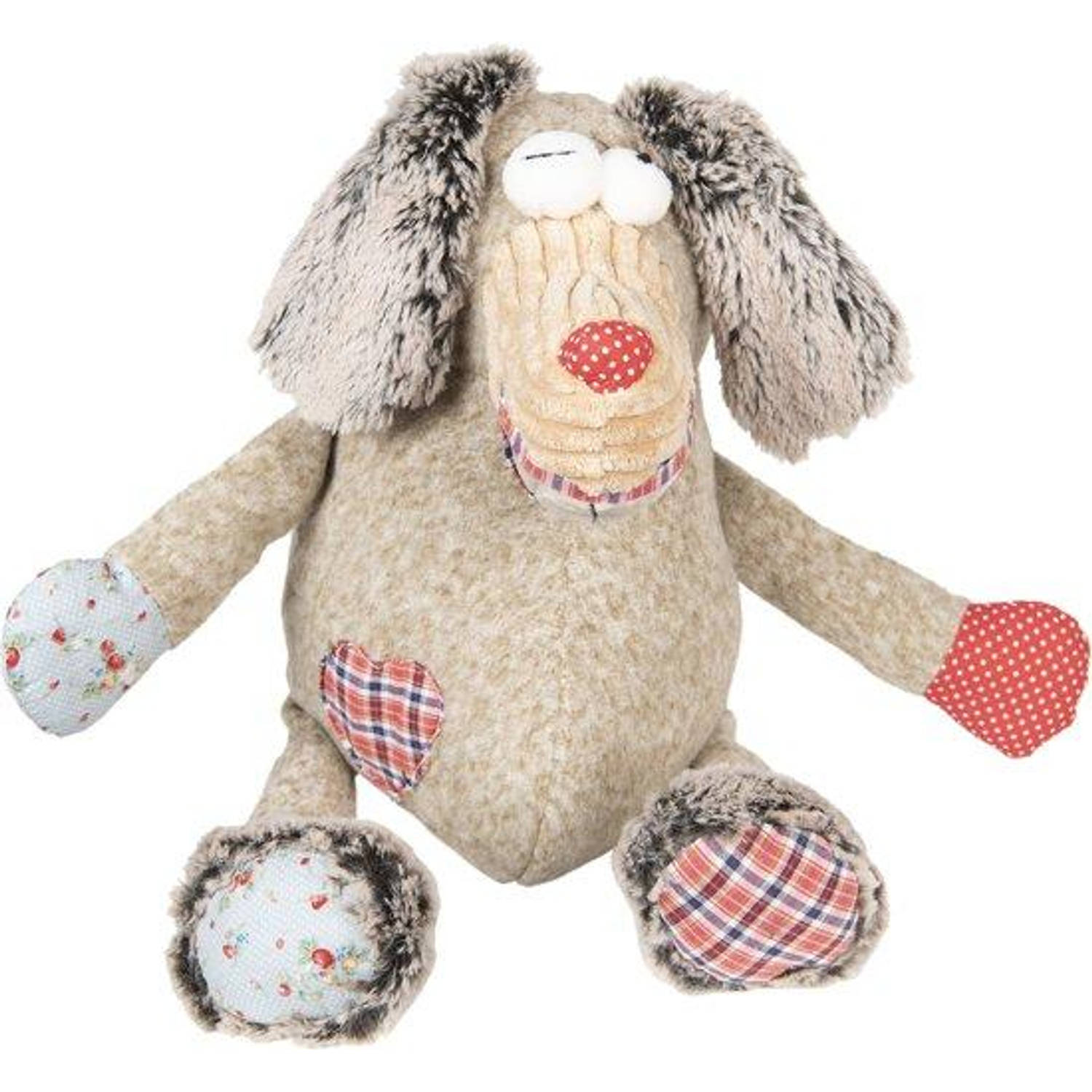 Clayre & Eef Shabby Chic Brocante Knuffel Hond Norbert