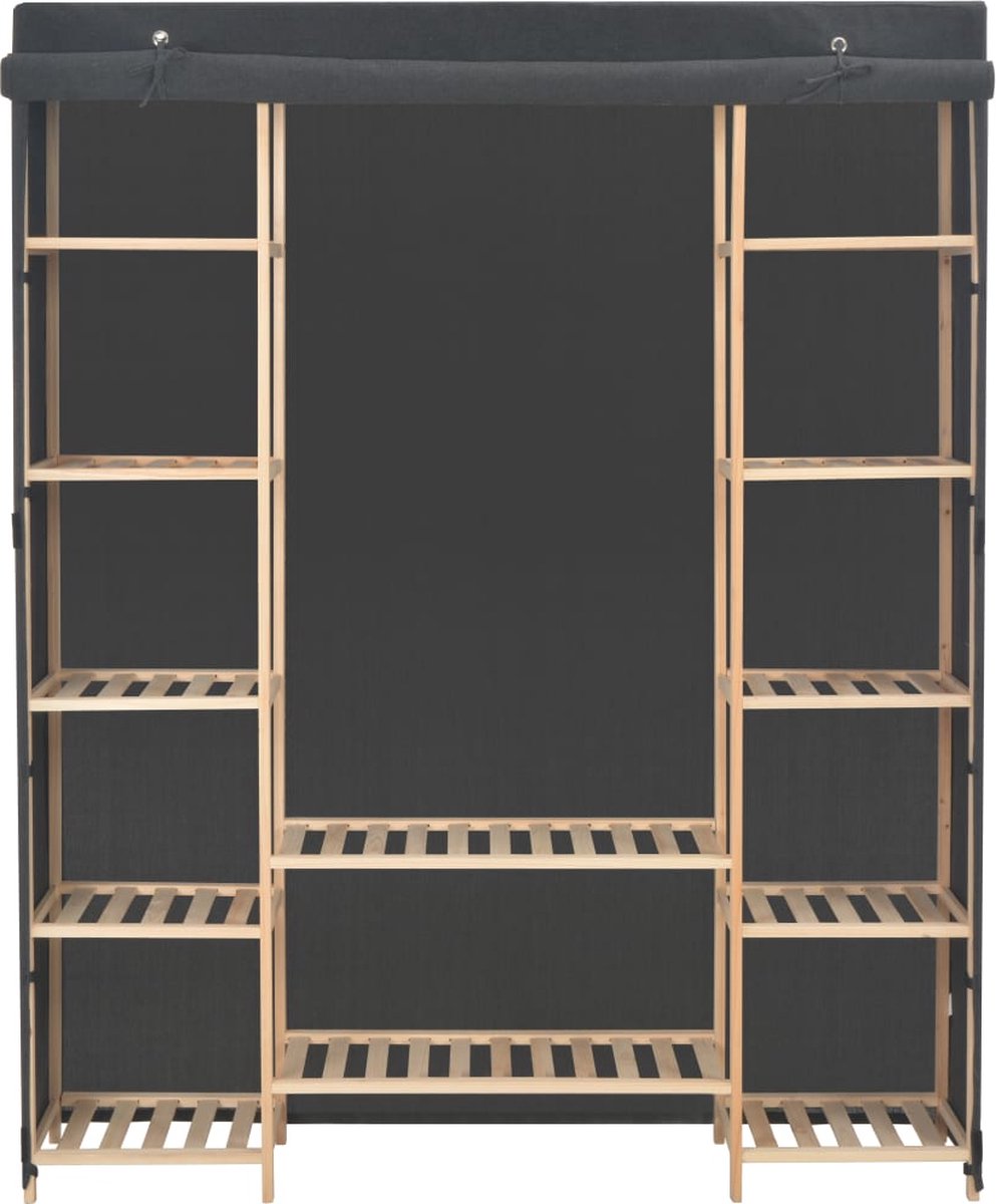 Vidaxl Kledingkast 135x40x170 Cm Stof - Grijs