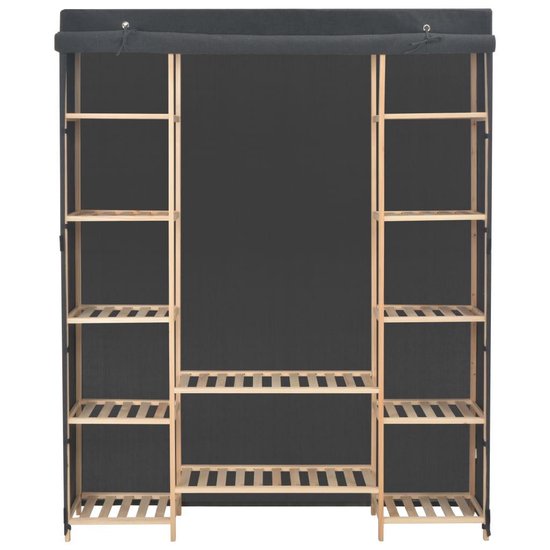 Vidaxl Kledingkast 135x40x170 Cm Stof - Grijs
