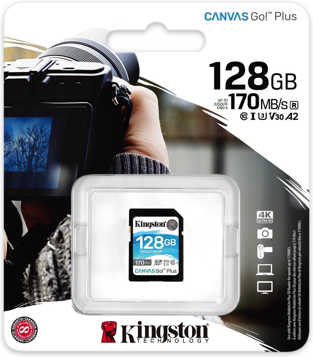 Kingston Canvas Go Plus 128GB - Zwart