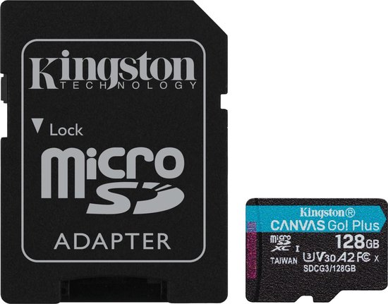 Kingston microSDXC Canvas Go Plus 128GB - Negro