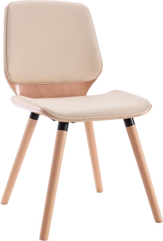 Vidaxl Eetkamerstoelen 2 St Kunstleer Crème