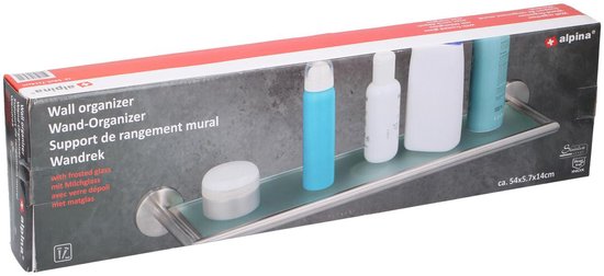 Alpina Planchet - Rvs/ Melkglas - 54 X 5,7 X 14 Cm