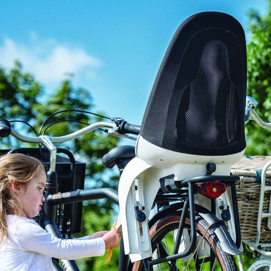 Qibbel Fietszitje Achter Air Dragerbevestiging/wit - Zwart