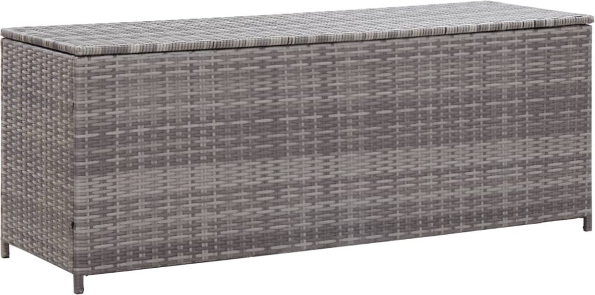 Vidaxl Tuinbox 150x50x60 Cm Poly Rattan - Grijs