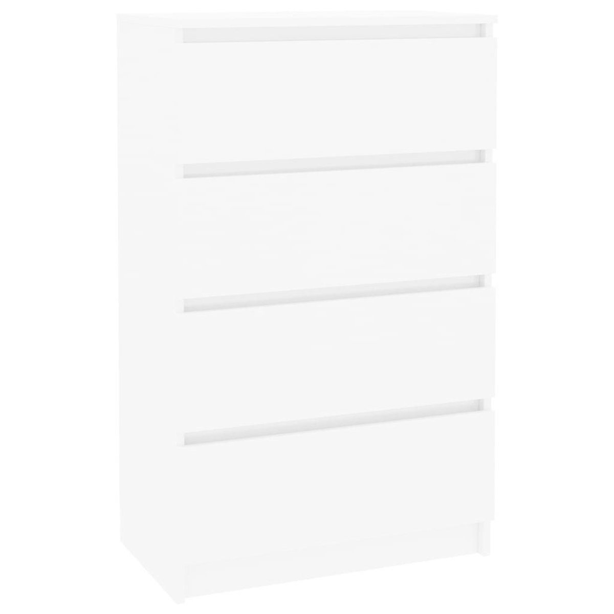 Vidaxl Dressoir 60x35x98,5 Cm Spaanplaat Hoogglans - Wit
