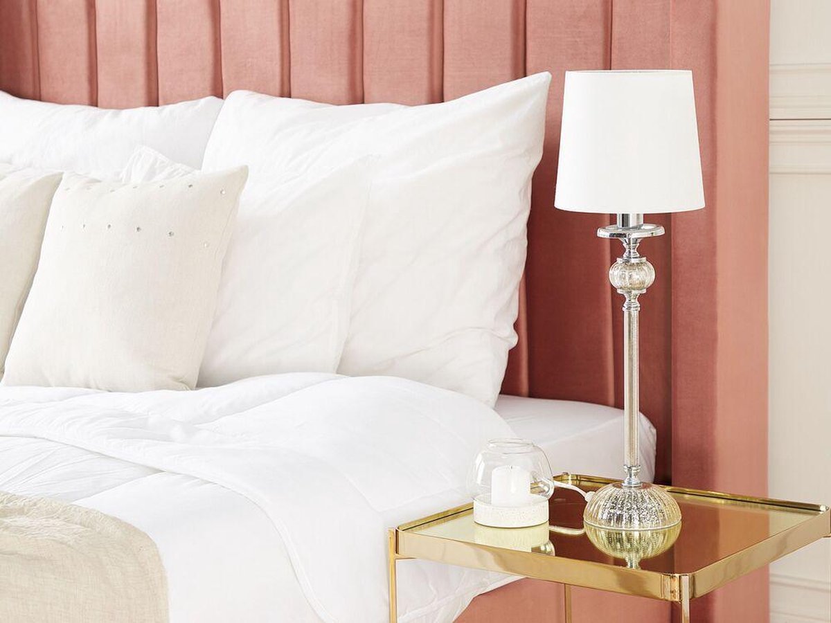 Beliani Kubena Tafellamp Metaal 15 X 15 Cm - Wit