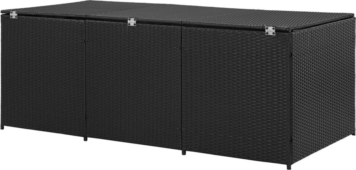 Vidaxl Tuinbox 180x90x75 Cm Poly Rattan - Zwart