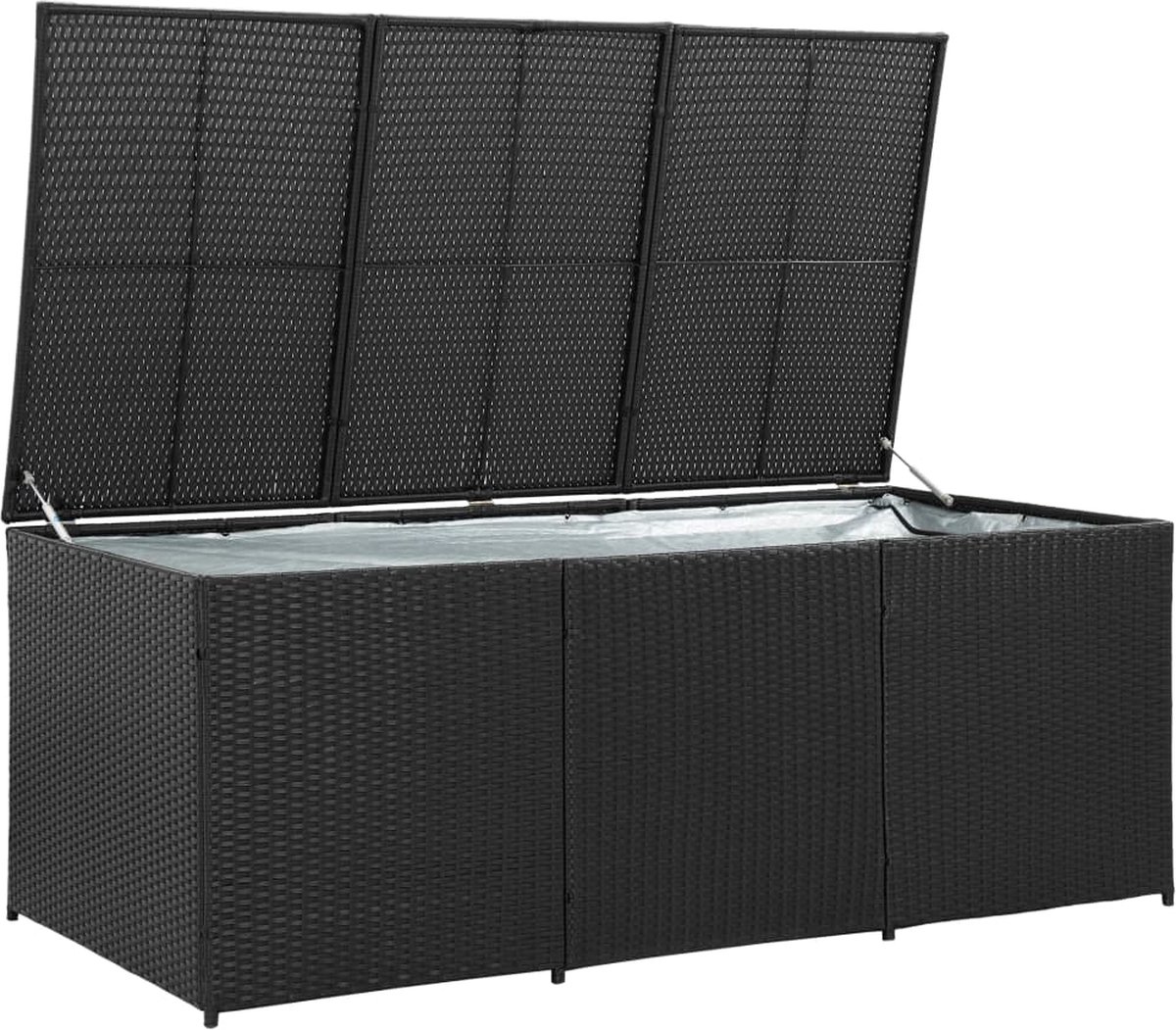 Vidaxl Tuinbox 180x90x75 Cm Poly Rattan - Zwart