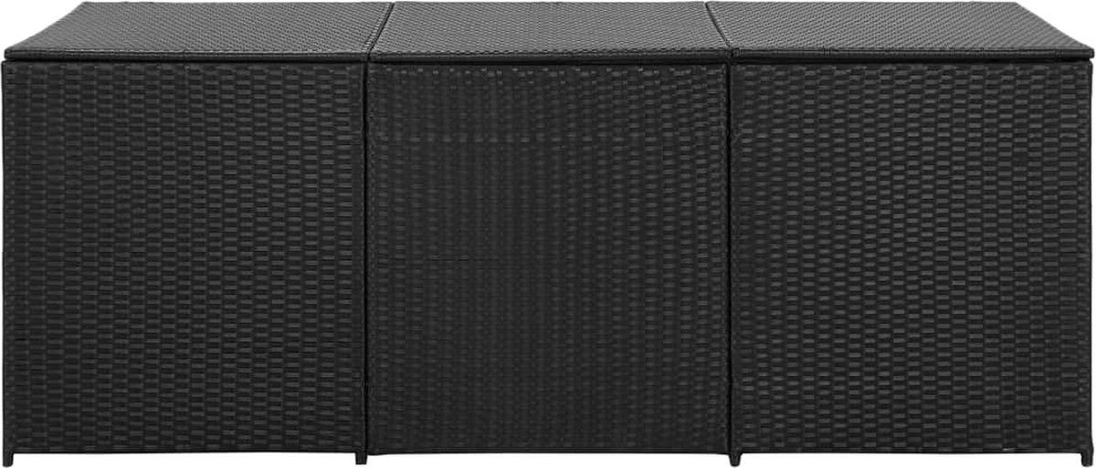 Vidaxl Tuinbox 180x90x75 Cm Poly Rattan - Zwart